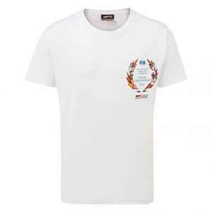 Camiseta blanca campeón del mundial de rallies Toyota