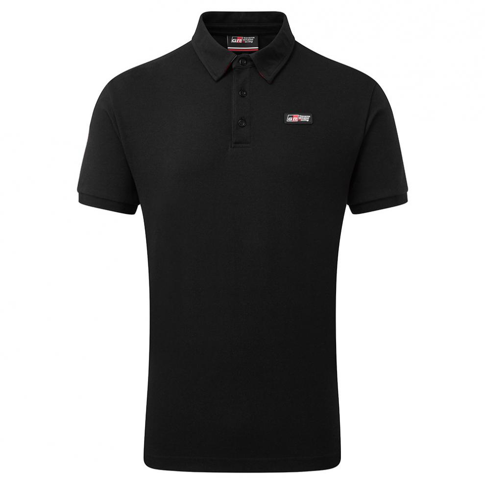 Polo negro de hombre de gazoo racing Toyota