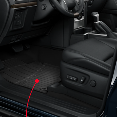 Alfombrillas de goma en negro Toyota Land cruiser