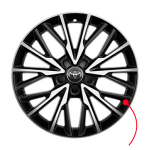 Llanta en 18" negro bitono Toyota Chr
