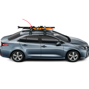 Barras transversales soporte para 4 ski/2 snowboard Toyota Corolla sedan
