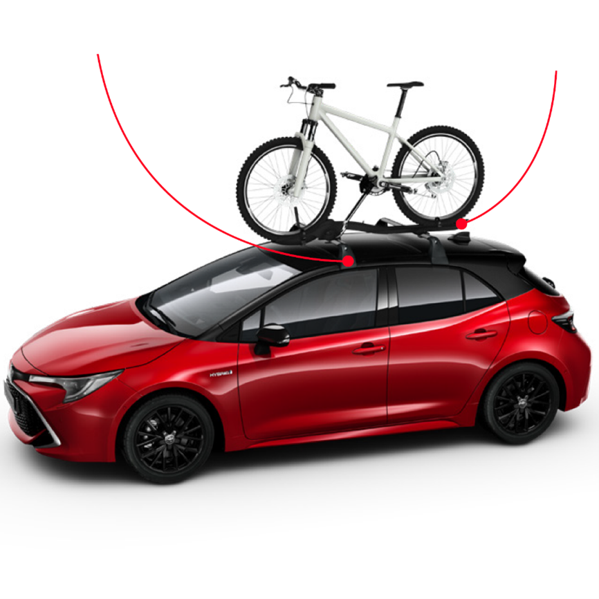 Barras transversales y soporte para bicicletas Toyota Corolla