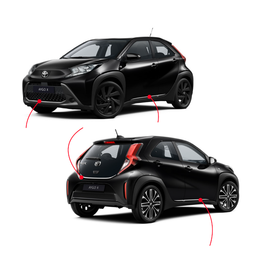 Pack chrome xtyle Toyota Aygo x-cross