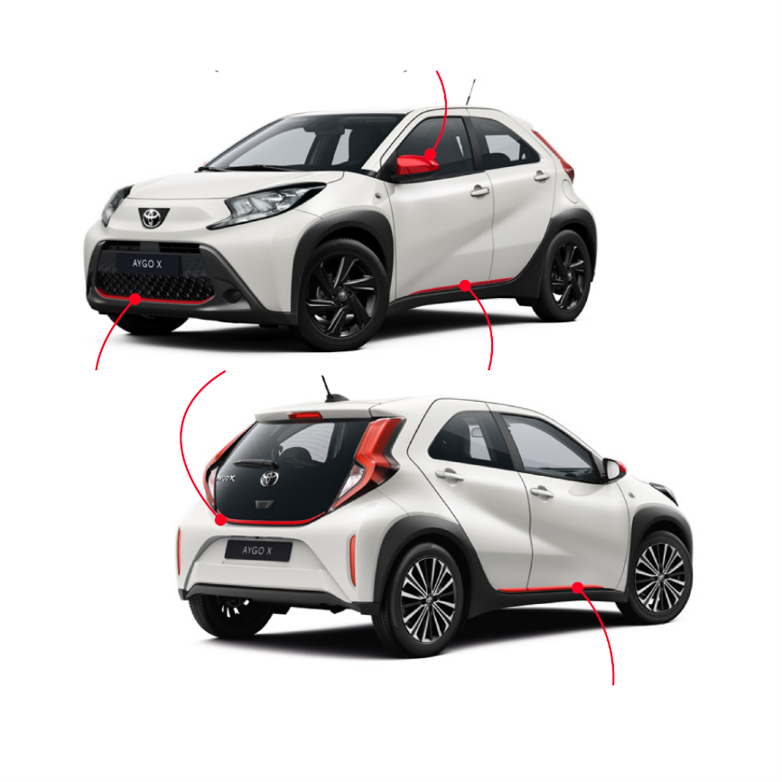 Pack red xtyle Toyota Aygo x-cross