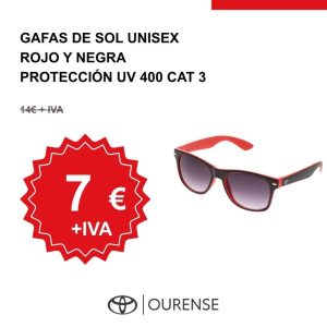 Gafas de sol unisex mates (colores negro y rojo) Toyota